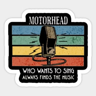 motorhead /vintage microphone Sticker